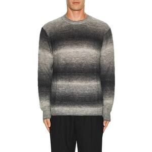 PAIGE Lozano Crew Neck Sweater Mens Large Gray Ombre Spacedye Mohair Merino